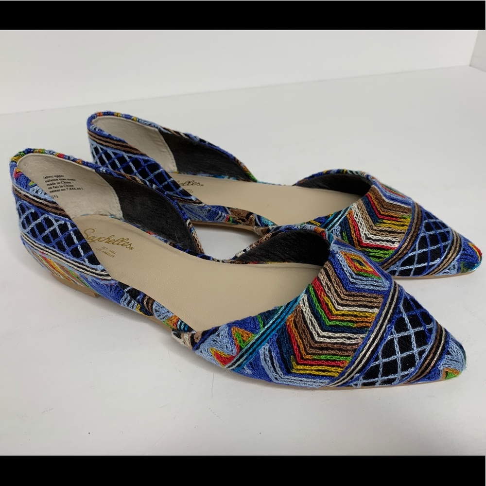 Seychelles embroidered pointed toe flats